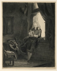 Jan Six by Rembrandt Harmensz van Rijn, created 1647, in Etching on paper. Download this artwork as a high-resolution wallpaper for desktop, tablet, or mobile. — Art Picture