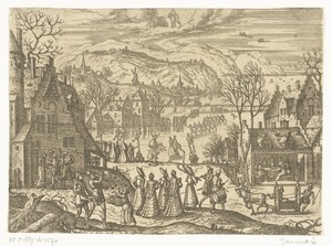 Januari by Pieter van der Borcht (I), created 1545 - 1608, in paper; etching. Download this artwork as a high-resolution wallpaper for desktop, tablet, or mobil — Pieter van der Borcht (I) Wallpaper