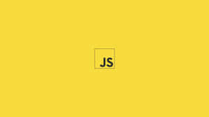 Icona del logo JavaScript su sfondo giallo pieno