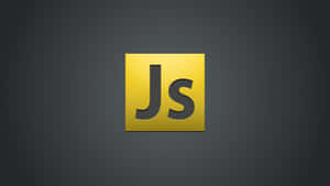 Logo dorato di JavaScript su sfondo sfumato grigio scuro