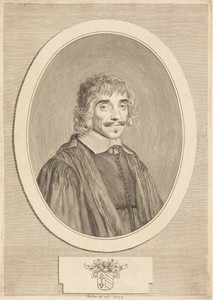 Jean Perrault by Claude Mellan, created 1652, in engraving. Download this artwork as a high-resolution wallpaper for desktop, tablet, or mobile. — Claude Mellan Wallpaper