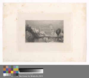 Jedburgh Abbey by Robert Brandard, in Etching and engraving with chine collé; engraver's proof on medium, slightly textured, cream wove paper. Download this art — Robert Brandard Wallpaper