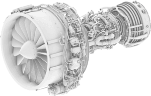 Detaljeret 3d-gengivelse af en jetmotor med synlige indre dele og ventilatorblade. — Motor Baggrunde