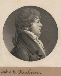 John C. Hubner by Charles B. J. Févret de Saint-Mémin, created 1808, in mezzotint and engraving in black on wove paper mounted to brown wove paper. Download thi — Painting Picture