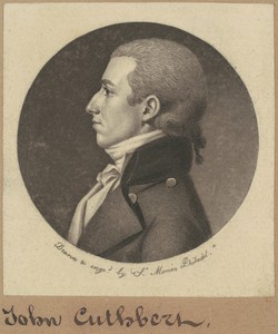 John Cuthbert by Charles B. J. Févret de Saint-Mémin, created 1800, in mezzotint and engraving in black on wove paper mounted to brown wove paper. Download this — Art Picture