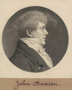 John Dawson by Charles B. J. Févret de Saint-Mémin, created 1809, in mezzotint and engraving in black on wove paper mounted to brown wove paper. Download this a — Art Picture