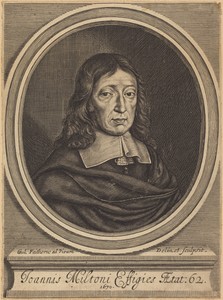 John Milton by William Faithorne, created 1670, in engraving. Download this artwork as a high-resolution wallpaper for desktop, tablet, or mobile.