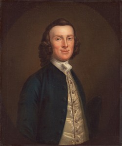 John Stevens (?) by John Wollaston, created c. 1749-1752, in oil on canvas. Download this artwork as a high-resolution wallpaper for desktop, tablet, or mobile.