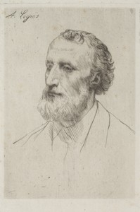 Jules Dalou by Alphonse Legros, created 1876, in drypoint. Download this artwork as a high-resolution wallpaper for desktop, tablet, or mobile. — Alphonse Legros Wallpaper
