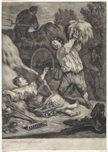 Juli by Cornelis Dusart, created 1679 - 1704, in paper; mezzotint. Download this artwork as a high-resolution wallpaper for desktop, tablet, or mobile.