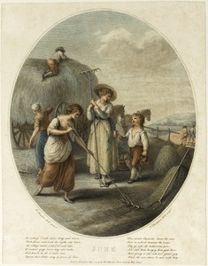June by Francesco Bartolozzi, created July 10, 1789, in Color stipple engraving on paper. Download this artwork as a high-resolution wallpaper for desktop, tabl — Art Picture