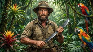 Eventyrlystne Joseph Bettannier udforsker en frodig Amazonas regnskov med eksotisk dyreliv