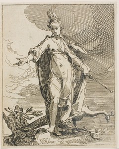 Juno by Abraham Bloemaert, created c. 1610, in Etching, on ivory laid paper. Download this artwork as a high-resolution wallpaper for desktop, tablet, or mobile — Abraham Bloemaert Wallpaper