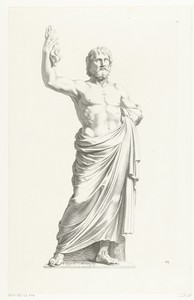 Jupiter by Cornelis Bloemaert (II), created c. 1636, in paper; engraving. Download this artwork as a high-resolution wallpaper for desktop, tablet, or mobile. — Cornelis Bloemaert (II) Wallpaper