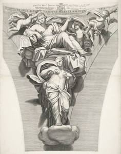 Justitia by Pietro del Po, created 1620 - 1692, in paper; etching; engraving. Download this artwork as a high-resolution wallpaper for desktop, tablet, or mobil — Pietro del Po Wallpaper