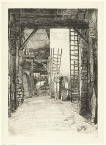 Kalkbrander by James McNeill Whistler, created 1859, in paper; etching. Download this artwork as a high-resolution wallpaper for desktop, tablet, or mobile. — Art Picture