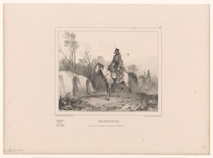 Kalmuk by Nicolas Toussaint Charlet, created 1835, in paper; lithography. Download this artwork as a high-resolution wallpaper for desktop, tablet, or mobile. — Nicolas Toussaint Charlet Wallpaper