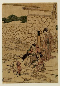 Kanadehon Chushingura by Hokusai Katsushika, created 1760-1849 (Edo), in pigments on mulberry paper. Download this artwork as a high-resolution wallpaper for de — Hokusai Katsushika Wallpaper
