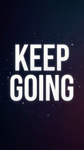 Ein minimalistisches motivierendes Typografie-Hintergrundbild mit dem Text 'Keep Going'.