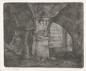 Keldergewelf by Jacobus Ludovicus Cornet, created 1825 - 1882, in paper; etching. Download this artwork as a high-resolution wallpaper for desktop, tablet, or m — Jacobus Ludovicus Cornet Wallpaper