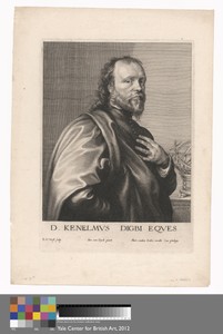 Kenelmus Digbi by Robert van Voerst, in Engraving (1st state) on medium, slightly textured, cream laid paper. Download this artwork as a high-resolution wallpap — Robert van Voerst Wallpaper