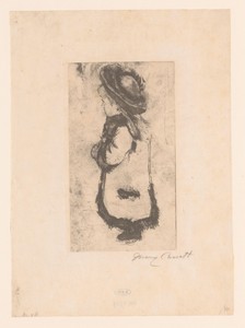 Kind by Mary Cassatt, created c. 1883, in Japanese paper (handmade paper); soft-ground etching. Download this artwork as a high-resolution wallpaper for desktop — Portrait Background