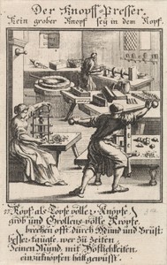 Knopenmaker by Jan Luyken, created 1711, in paper; etching. Download this artwork as a high-resolution wallpaper for desktop, tablet, or mobile. — Art Wallpaper