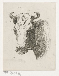 Koeienkop by Johannes Hari (II), created c. 1822 - 1887, in paper; etching. Download this artwork as a high-resolution wallpaper for desktop, tablet, or mobile. — Johannes Hari (II) Wallpaper