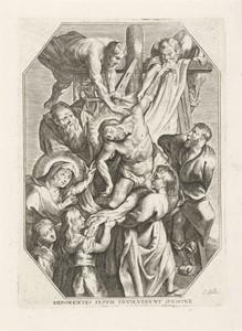 Kruisafneming by Cornelis Galle (I), created 1586 - 1650, in paper; engraving. Download this artwork as a high-resolution wallpaper for desktop, tablet, or mobi — Cornelis Galle (I) Wallpaper