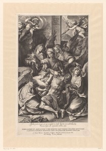 Kruisafneming by Lucas Kilian, created 1608, in paper; engraving. Download this artwork as a high-resolution wallpaper for desktop, tablet, or mobile. — Portrait Background