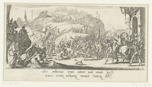 Kruisdraging by Jacques Callot, created 1619 - 1624, in paper; etching; counterproof. Download this artwork as a high-resolution wallpaper for desktop, tablet, — Portrait Picture