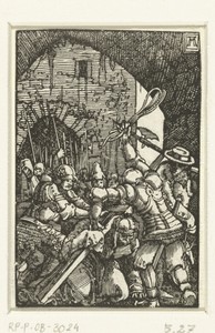 Kruisdraging by Albrecht Altdorfer, created c. 1506 - 1538, in paper; houtsnede. Download this artwork as a high-resolution wallpaper for desktop, tablet, or mo — Art Wallpaper