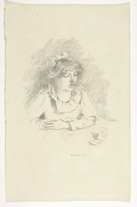 La Liseuse—The Reader, Lamplight by Theodore Roussel, created 1890–94, in Transfer lithograph in black on cream laid paper. Download this artwork as a high-reso — Illustration Background