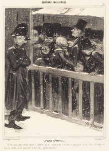 La Queue au Spectacle by Honoré Daumier, created 1840, in lithograph on wove paper. Download this artwork as a high-resolution wallpaper for desktop, tablet, or — Art Picture