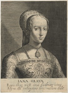 Lady Jane Grey by Willem de Passe, created published 1620, in engraving. Download this artwork as a high-resolution wallpaper for desktop, tablet, or mobile. — Willem de Passe Wallpaper