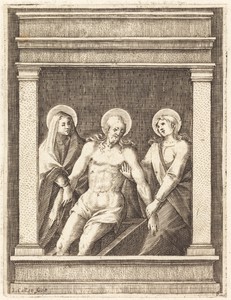 Lamentation by Jacques Callot, created 1608/1611, in engraving on laid paper. Download this artwork as a high-resolution wallpaper for desktop, tablet, or mobil — Art Picture