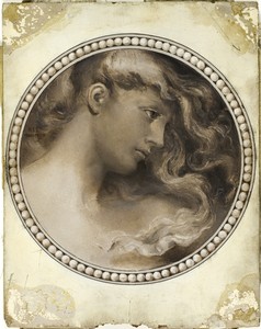 Lamia by Will Hicock Low, created 1885, in Brown and white gouache on wooden board, backed with fabric and paper. Download this artwork as a high-resolution wal — Illustration Wallpaper
