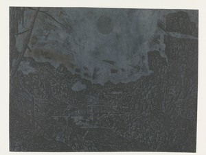 Landscape with a Waterfall, Second Version by Hercules Segers, created c. 1625 - c. 1627, in paper; paint (coating); etching; drypoint. Download this artwork as — Hercules Segers Wallpaper