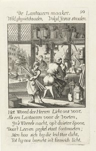 Lantaarnmaker by Jan Luyken, created 1694, in paper; etching. Download this artwork as a high-resolution wallpaper for desktop, tablet, or mobile. — Art Wallpaper