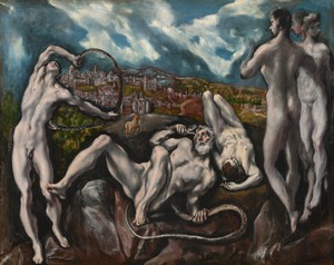 Laocoön by El Greco, created c. 1610/1614, in oil on canvas. Download this artwork as a high-resolution wallpaper for desktop, tablet, or mobile.