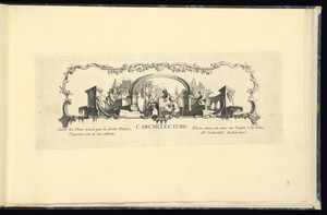 L’ARCHITECTURE by Jacques Bacheley, created mid- 18th–late 18th century, in etching on paper. Download this artwork as a high-resolution wallpaper for desktop, — Art Picture