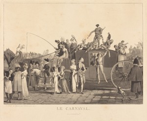 Le Carnaval by Philibert-Louis Debucourt, created 1810, in etching and aquatint on wove paper. Download this artwork as a high-resolution wallpaper for desktop,