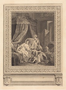 Le lever by Jean Massard, created 1771, in etching and engraving. Download this artwork as a high-resolution wallpaper for desktop, tablet, or mobile.