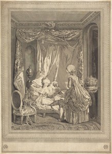 Le restaurant by Jeanne Deny, created 1782, in etching. Download this artwork as a high-resolution wallpaper for desktop, tablet, or mobile. — Jeanne Deny Wallpaper
