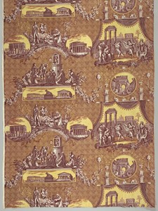 Le Romain by Jean-Baptiste Huet, created 1821, in Medium: cotton Technique: printed by engraved roller and block on plain weave. Download this artwork as a high — Art Picture