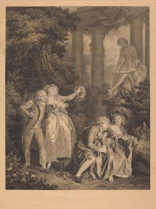 Le Serment by Charles Clement Bervic, in etching and engraving. Download this artwork as a high-resolution wallpaper for desktop, tablet, or mobile. — Charles Clement Bervic Wallpaper