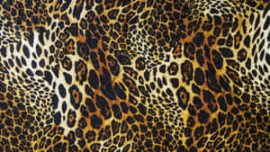 Leopardmönstrat tyg med svarta fläckar på gyllenbrun och gräddvit bakgrund