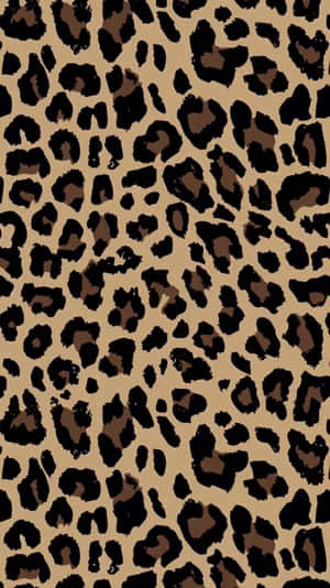 Padrão de leopardo com manchas pretas e marrons em fundo castanho-claro. — Leopard Papéis de Parede