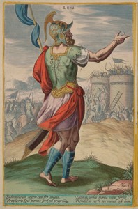 Levi by Johann Sadeler (I), created c. 1585; published 1643, in hand-colored engraving on laid paper. Download this artwork as a high-resolution wallpaper for d — Art Picture