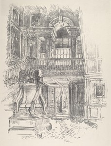 Liberty Bell by Joseph Pennell, created 1912, in lithograph. Download this artwork as a high-resolution wallpaper for desktop, tablet, or mobile. — Joseph Pennell Wallpaper
